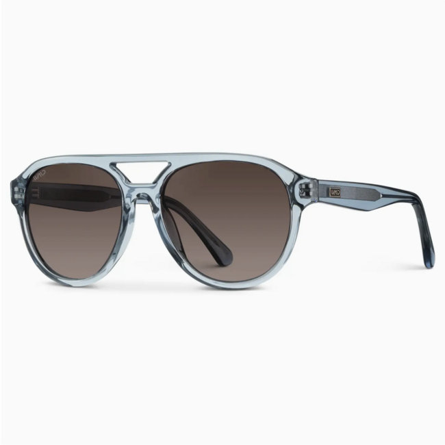 WMP Eyewear | Sterling Aviator Polarized Denim Blue/Brown