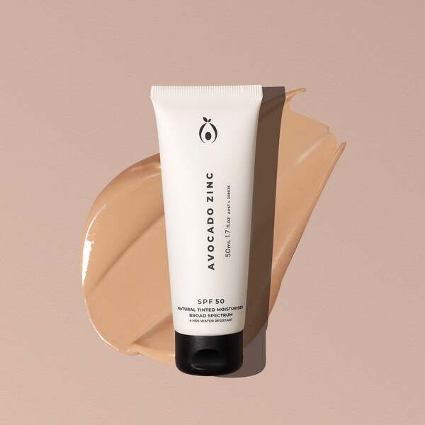 Avocado Zinc | SPF 50 Natural Tinted Moisturiser - Light-Medium