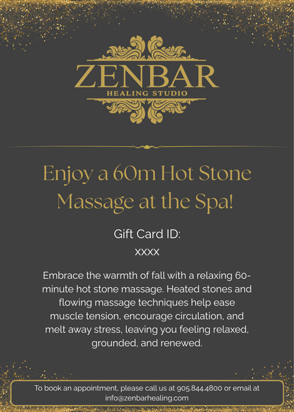 60m Non Registered Hot Stone Massage - Gift Card