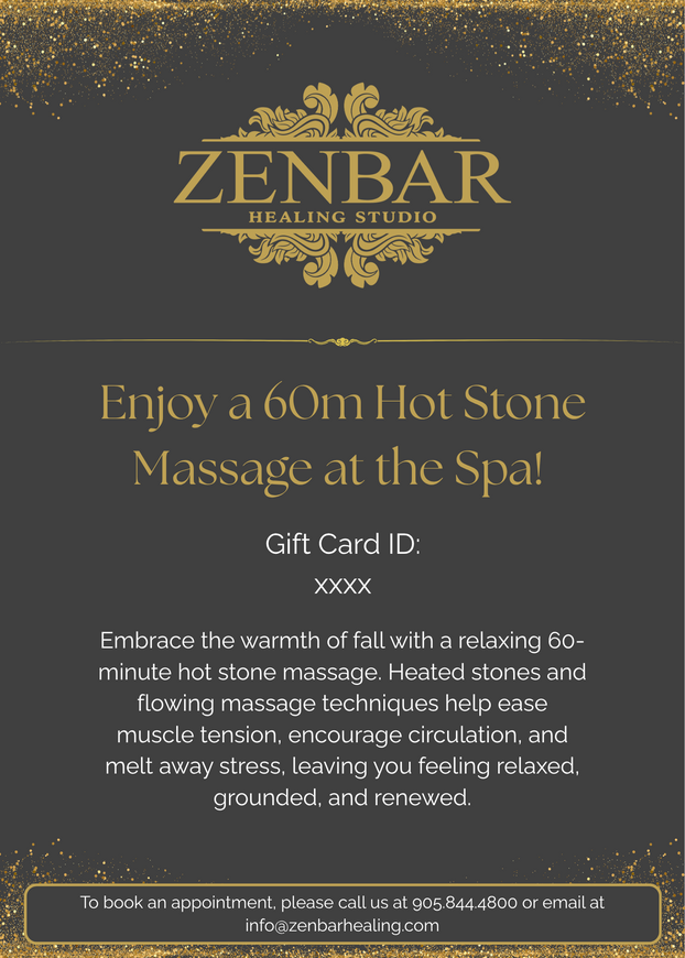 60m Non Registered Hot Stone Massage - Gift Card
